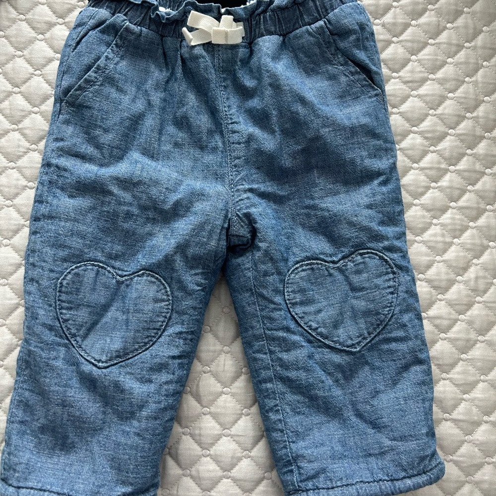 GAP Kids Blue Jeans with Heart Accents